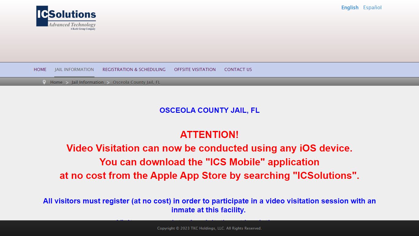 Osceola County Jail, FL - The Visitor by ICSolutions